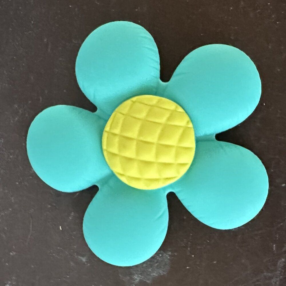 Oversized Blue & Yellow Flower Shoe Charm – Accessory for Crocs, Clogs, DIY Deco